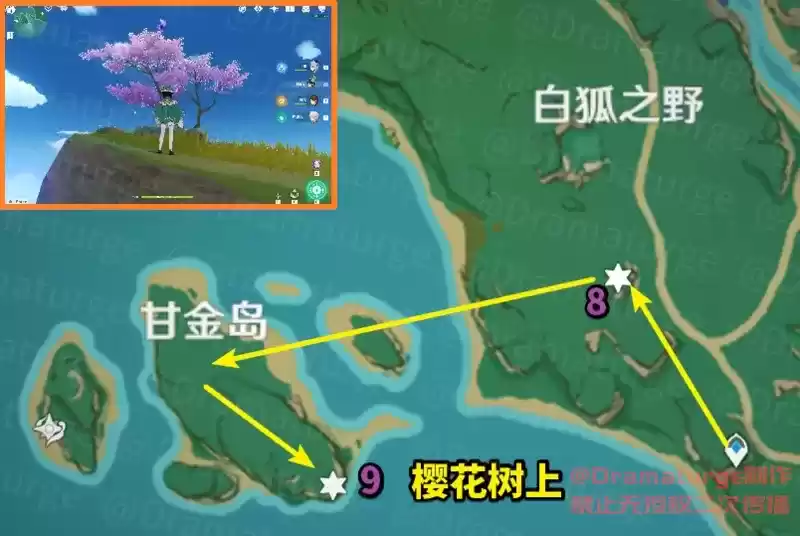 《原神》稻妻鸣神岛神瞳收集路线