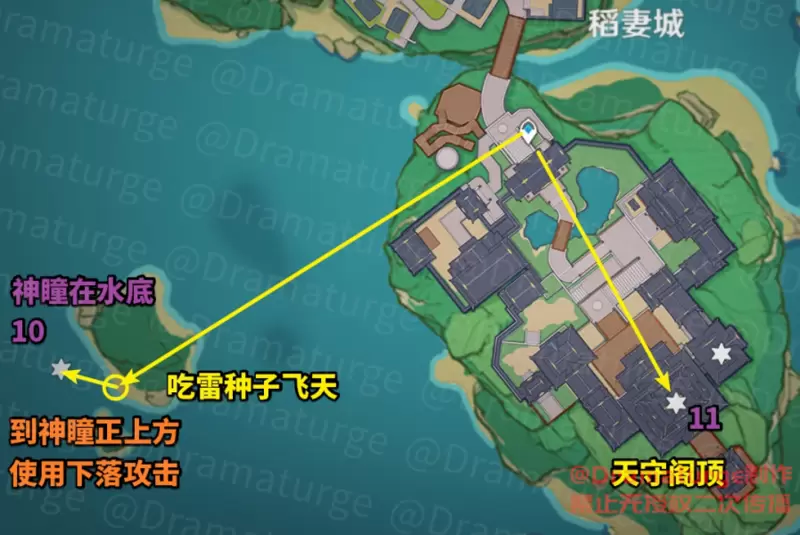 《原神》稻妻鸣神岛神瞳收集路线