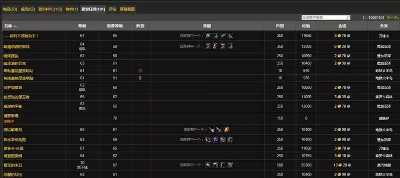 塞纳里奥远征队声望任务有哪些