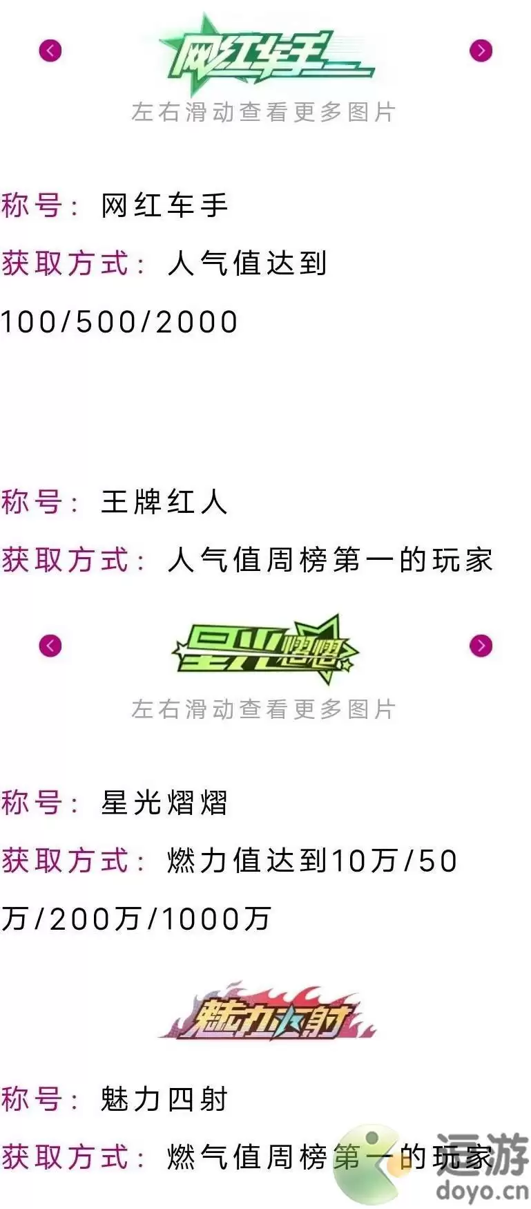 王牌竞速社交型称号获取方式一览