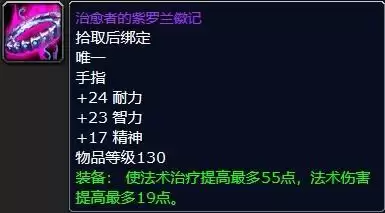 紫罗兰声望戒指属性