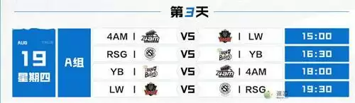 LOL手游星火邀请赛赛程表介绍