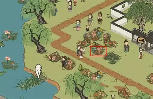 江南百景图将花篮放在空地上完成方法分享