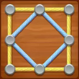 点线艺术拼图割掉绳子