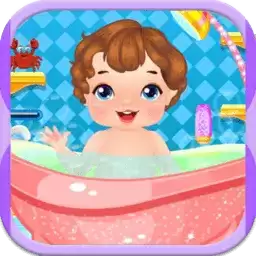 宝宝公主爱洗澡