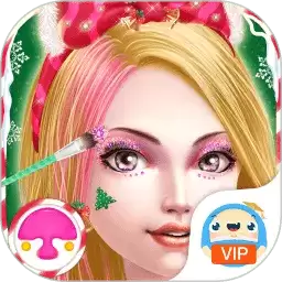 圣诞女孩化妆沙龙