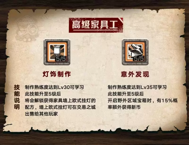 明日之后高级家具工技能加点选择攻略