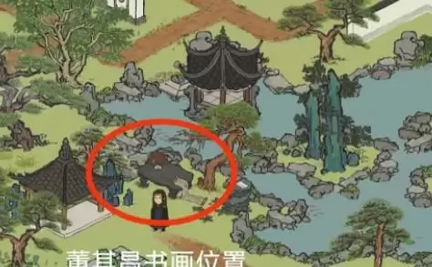 江南百景图董其昌书画位置分享