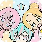 装扮粉彩女孩