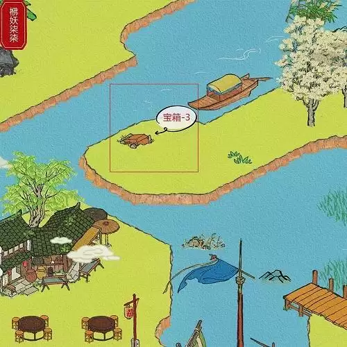 《江南百景图》松江探险华亭重彩宝箱位置分享