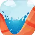 洪水飞溅峡谷
