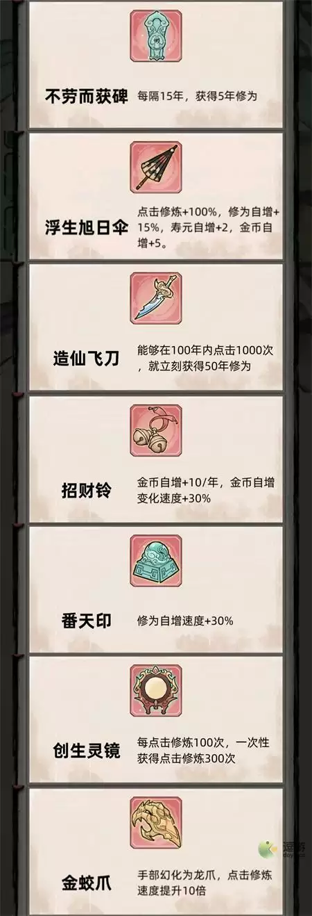 不一样修仙2神器图鉴大全