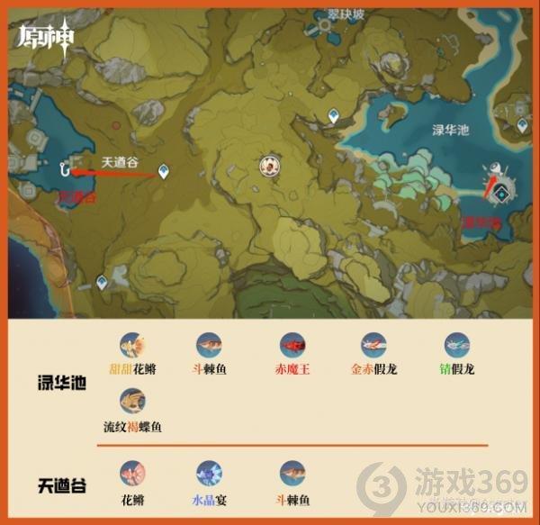 原神璃月钓鱼点在哪 原神璃月钓鱼点分布图