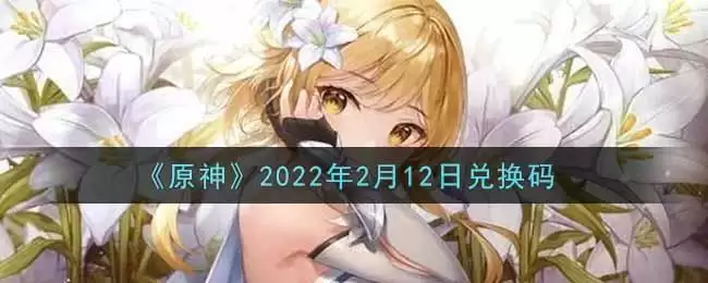 《原神》2022年2月12日兑换码