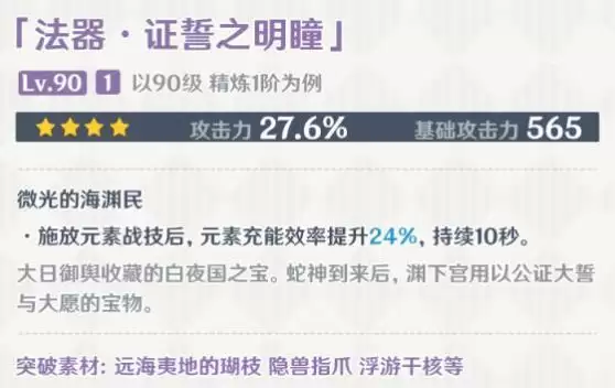 原神证誓之明瞳给谁用好？证誓之明瞳强度评测图片1