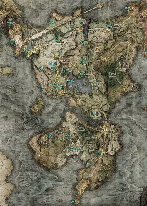 艾尔登法环boss顺序图：BOSS位置顺序一览图片1