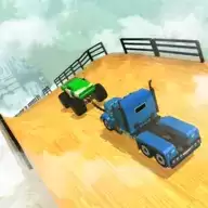 锁链汽车巨大坡道3D