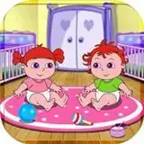 安娜照顾双生儿宝宝