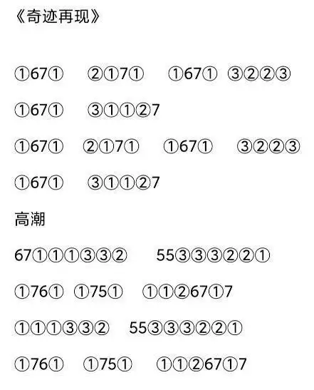 原神奇迹再现琴谱