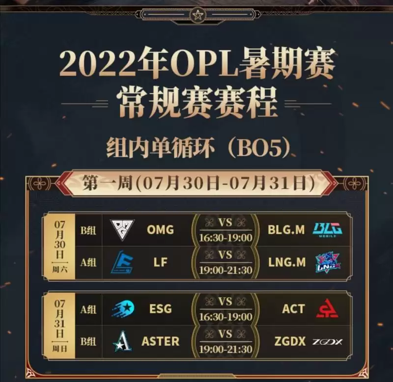 炎炎夏日,分组对抗谁露锋芒? ——2022OPL暑期赛赛程预告