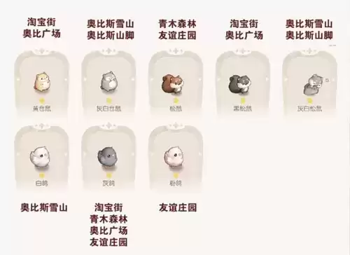 《奥比岛手游》宠物分布位置图鉴大全 奥比岛手游宠物分布地点一览1