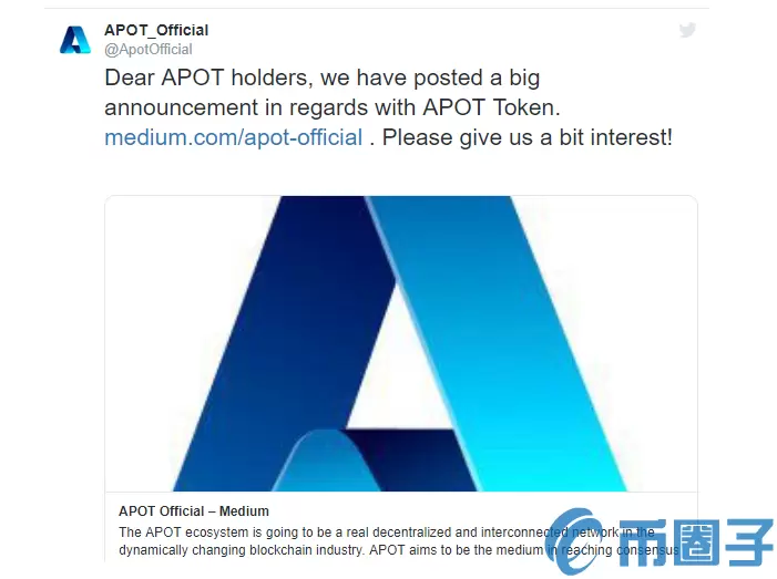 APOT是什么币?APOT币官网总量和交易平台介绍 APOT是什么币?APOT币官网总量和交易平台介绍