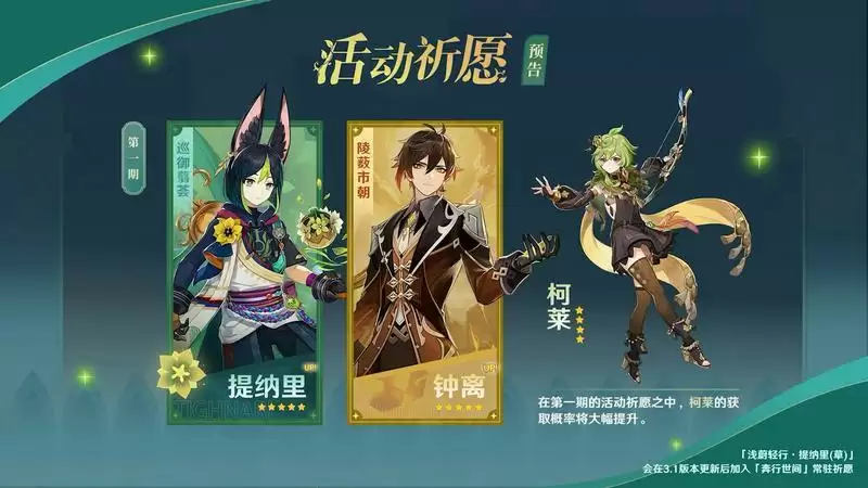 《原神》新版本前瞻直播特别节目播出,全新角色提纳里登场!