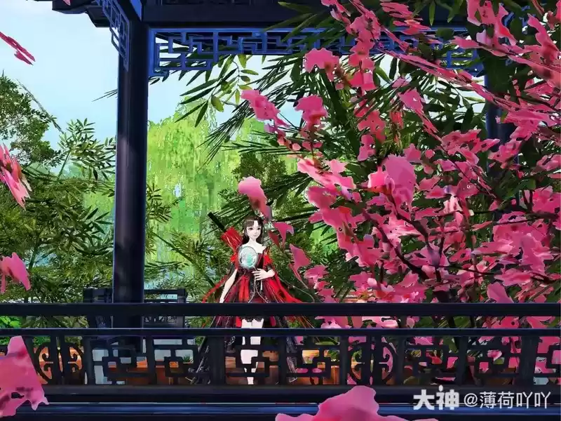 奇石衬水色,高阁赏繁花,快来神仙家园抄作业啦!