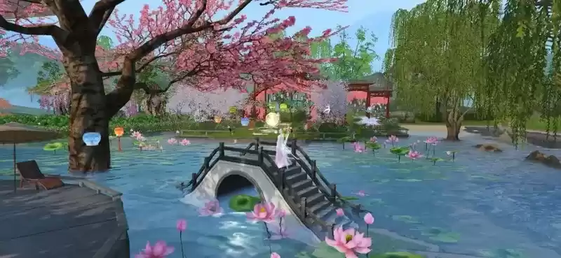 奇石衬水色,高阁赏繁花,快来神仙家园抄作业啦!