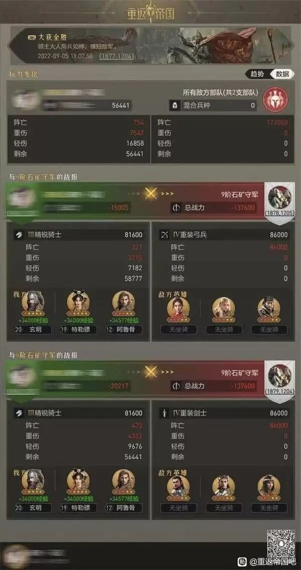 《重返帝国》李广阵容大盘点，速速来抄作业