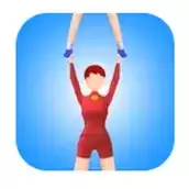 体操少女翻转跳跃