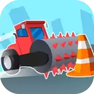 压路机马路施工