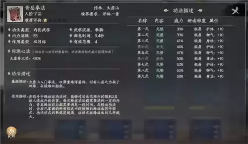 千古江湖梦功法系统介绍2