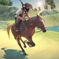 狂野西部牛仔骑马