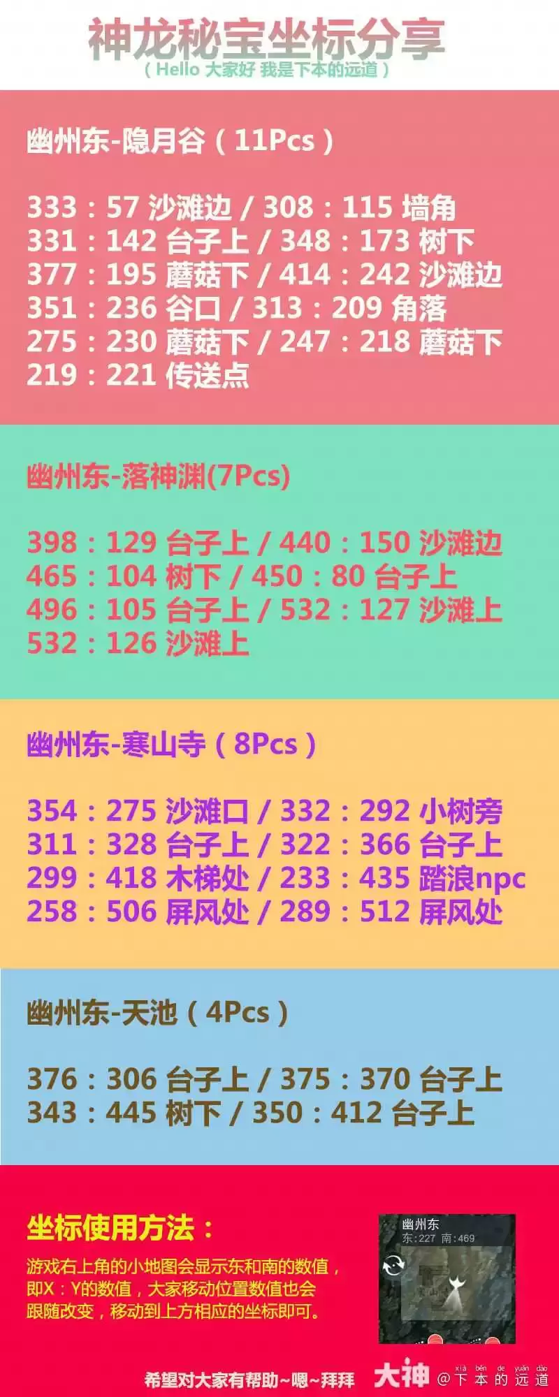 《天下》手游超详细的寻宝路线攻略送达！30个神龙秘宝全部拿下！