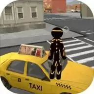 火柴人穿梭城市