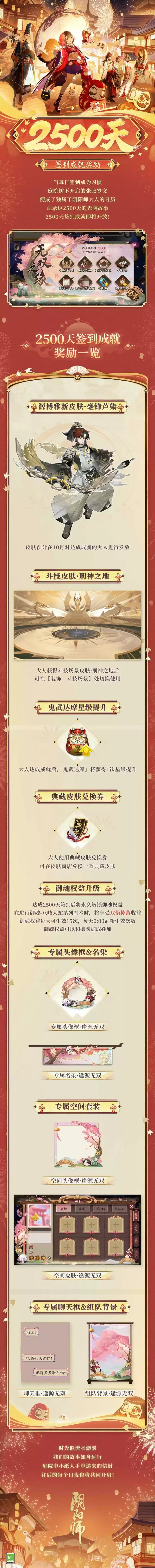 《阴阳师》2500签到成就公开，源博雅、饴细工新皮肤即将上线
