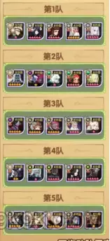 五队上阵建议阵容