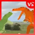 霸王龙与棘龙战斗
