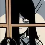窗中少女