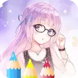公主画画涂色填色