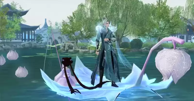 把大荒的湖光山色穿上身是什么体验?《天下》手游新时装邀你共赴初秋之约~