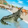 沙滩鳄鱼吃人