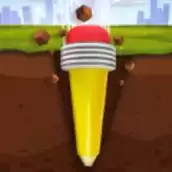 铅笔挖掘建造城市