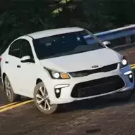 白色起亚竞速赛Kia Rio Dri