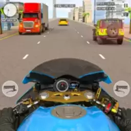 公路摩托车骑手驾驶完整