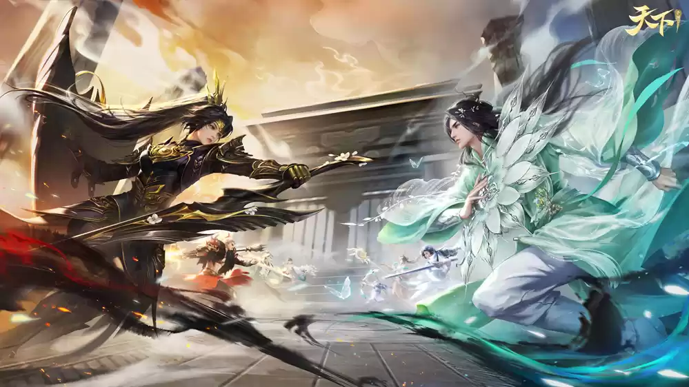 三区互通共战大荒？《天下》手游全新跨大区流光城玩法来袭，可交易道具、限定外观称谓等好礼助阵！