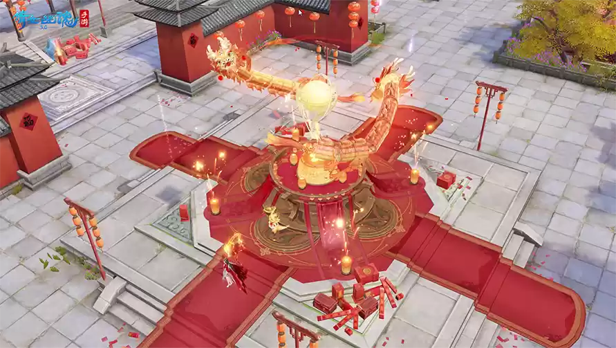 倩女手游春节撒钱瓜分两亿红包，新春限定场景东海洞天抢先看！