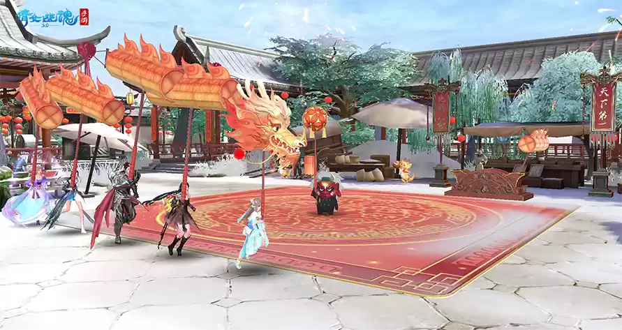 倩女手游春节撒钱瓜分两亿红包，新春限定场景东海洞天抢先看！