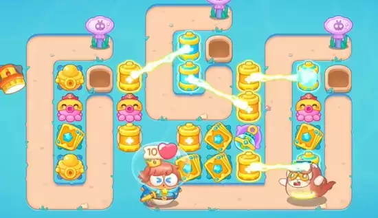 保卫萝卜4海的闺女第103关怎么过 海的闺女第103关无伤金萝卜通关攻略